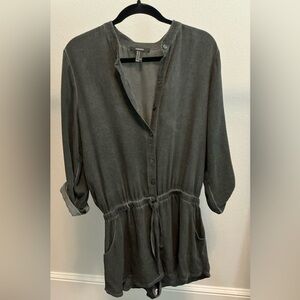 Forever 21 Dark Gray Button-Up dress/jumpsuit